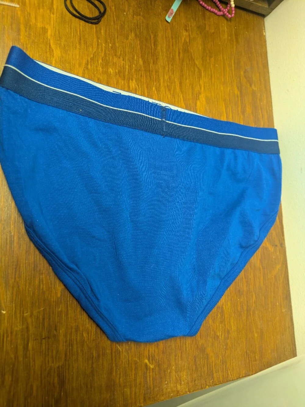 Sm 28-30 Structure Men’s Sport Briefs 2 Pk Blue, Orange 95% Cotton Soft Stretch